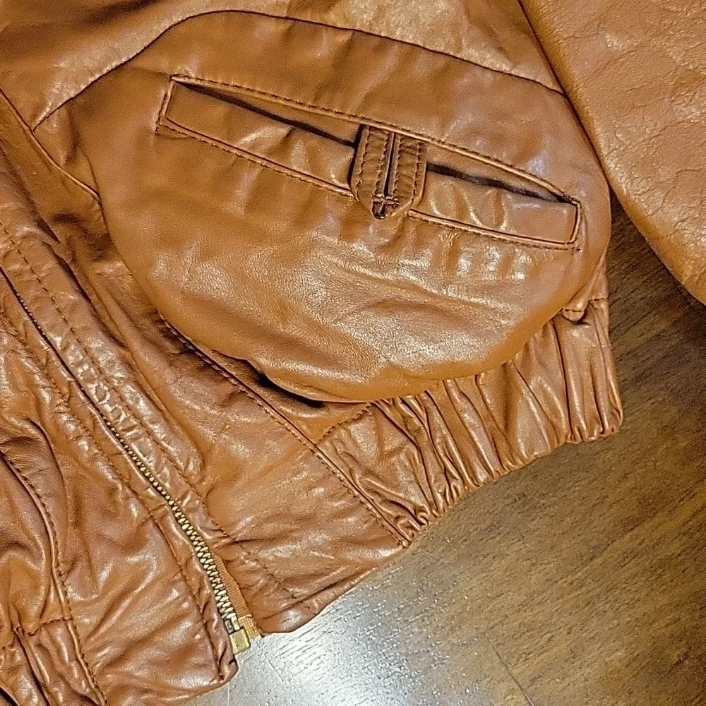 *VINTAGE* 1970s Genuine Leather Bomber Jacket •The Leather Shop by Sears - Picture 11 of 11